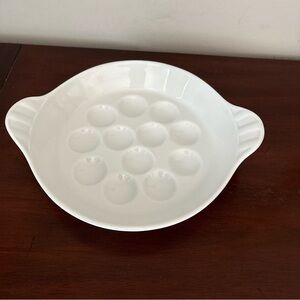 Reussy Escargot/Mushroom Serving Baking Dish- France - #071 - Porcelain